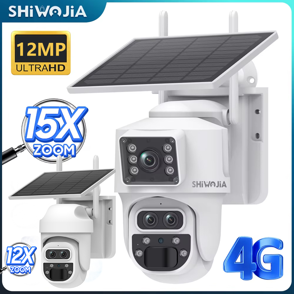 SHIWOJIA 12MP 6K 15X Zoom Sola - đánh giá và giá Home Security Outdoor Cameras