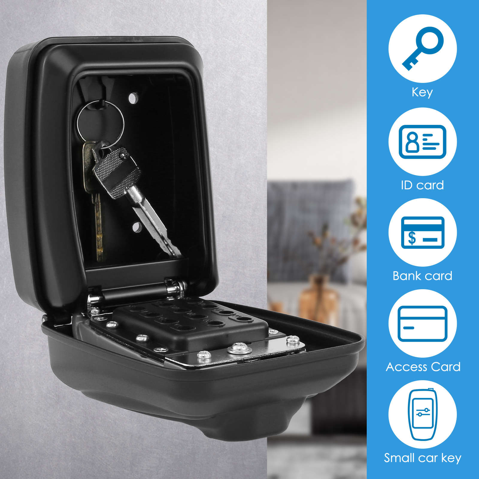 Key Lock Box Wall-Mount Secret - đánh giá và giá Home Security Guard