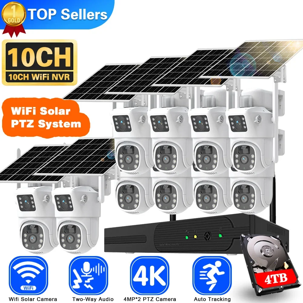 4K 8MP Dual Lens Wifi Solar CC - đánh giá và giá Home Security Panel