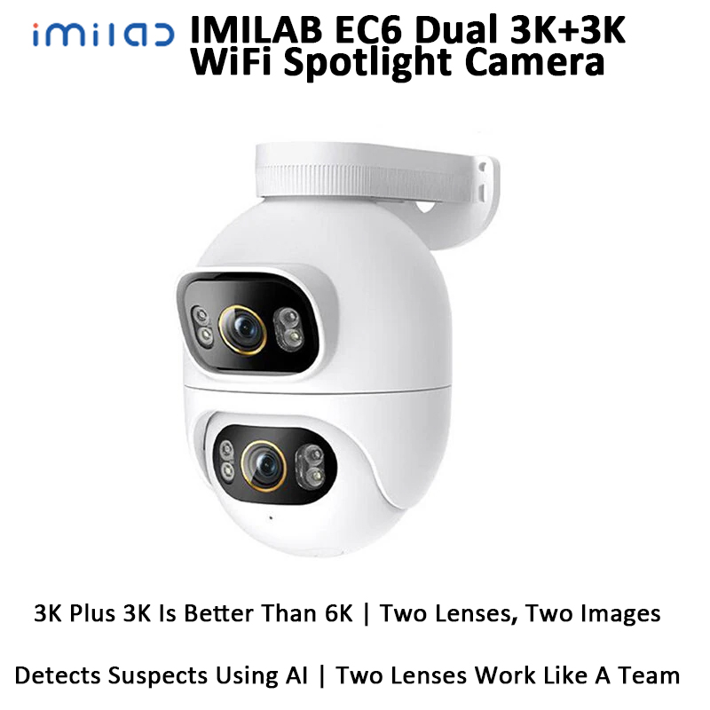 IMILAB EC6 Dual 3K+3K WiFi Hom - đánh giá và giá Home Security Flood Lights