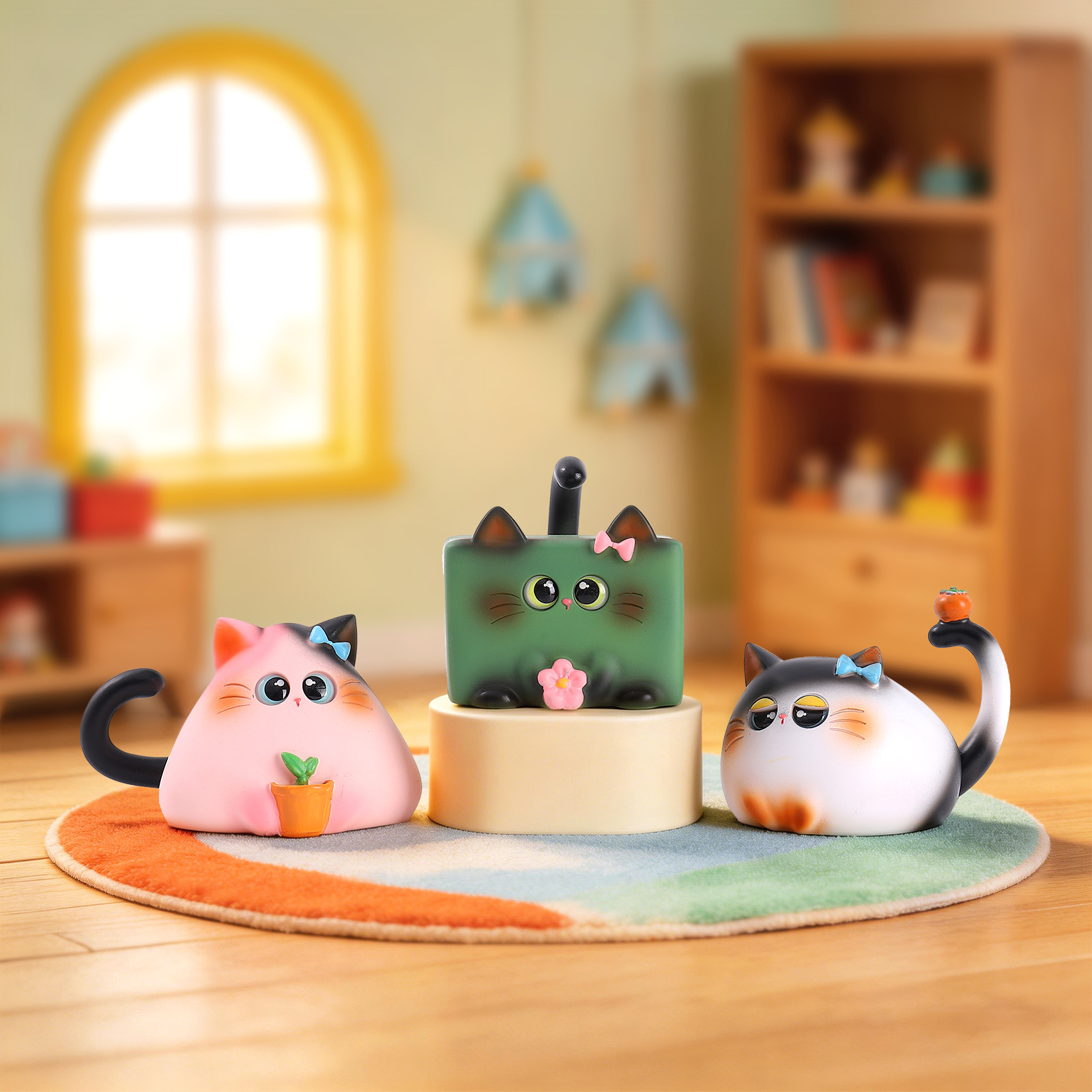 Blind Box Cat Figurine Resin C - đánh giá và giá Home Security For Apartments
