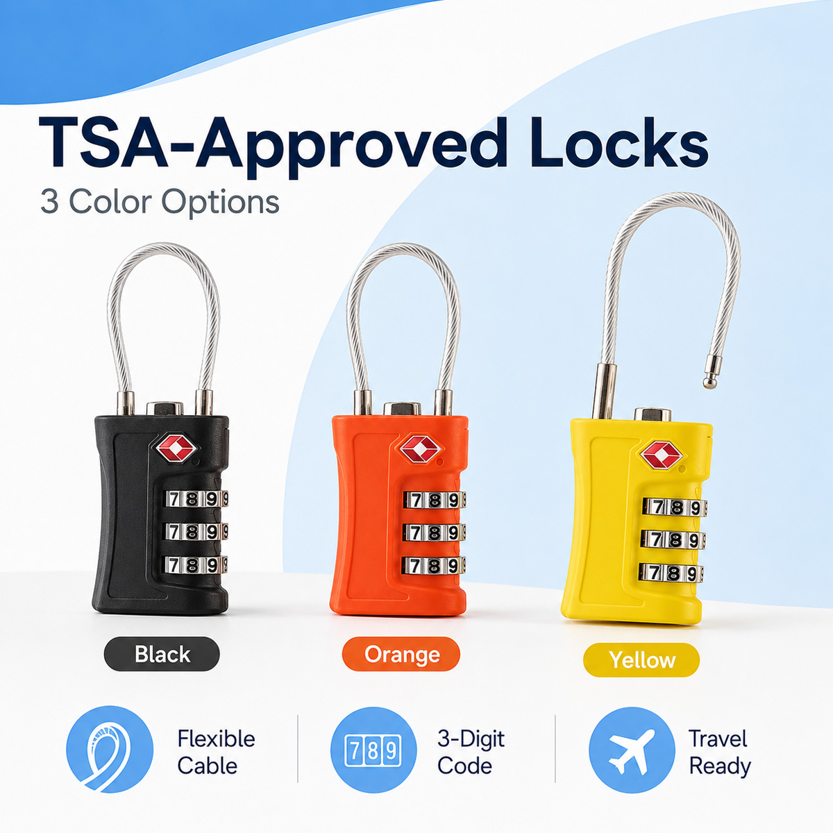 TSA Approved Luggage Lock 3 Di - đánh giá và giá Home Security Locks