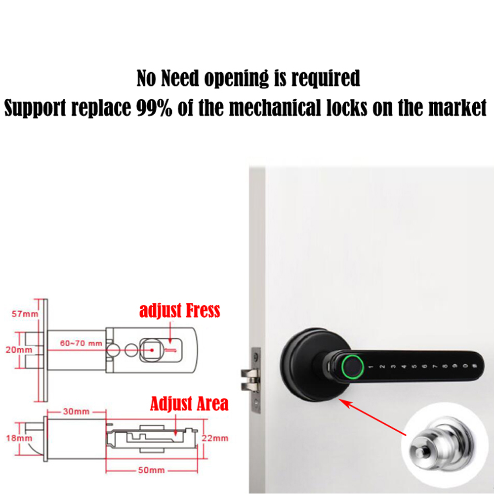TTLock Smart Bluetooth Fingerp - đánh giá và giá Home Security Door Lock