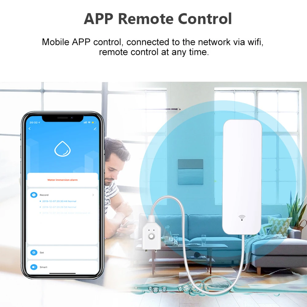 Tuya WiFi Zigbee Water Sensor  - đánh giá và giá Home Security Guard