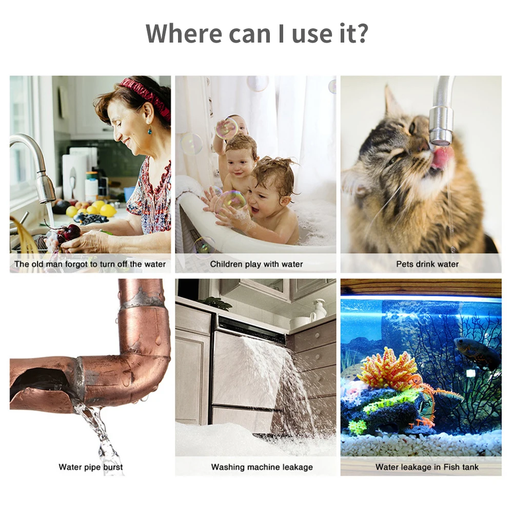 Tuya WiFi Zigbee Water Sensor  - đánh giá và giá Home Security Guard