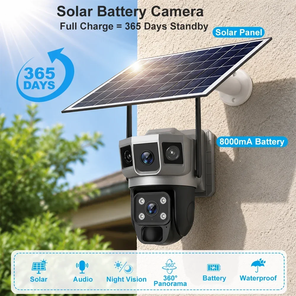 V380 4K 3 Screens 4G Camera So - đánh giá và giá Home Security For Apartments