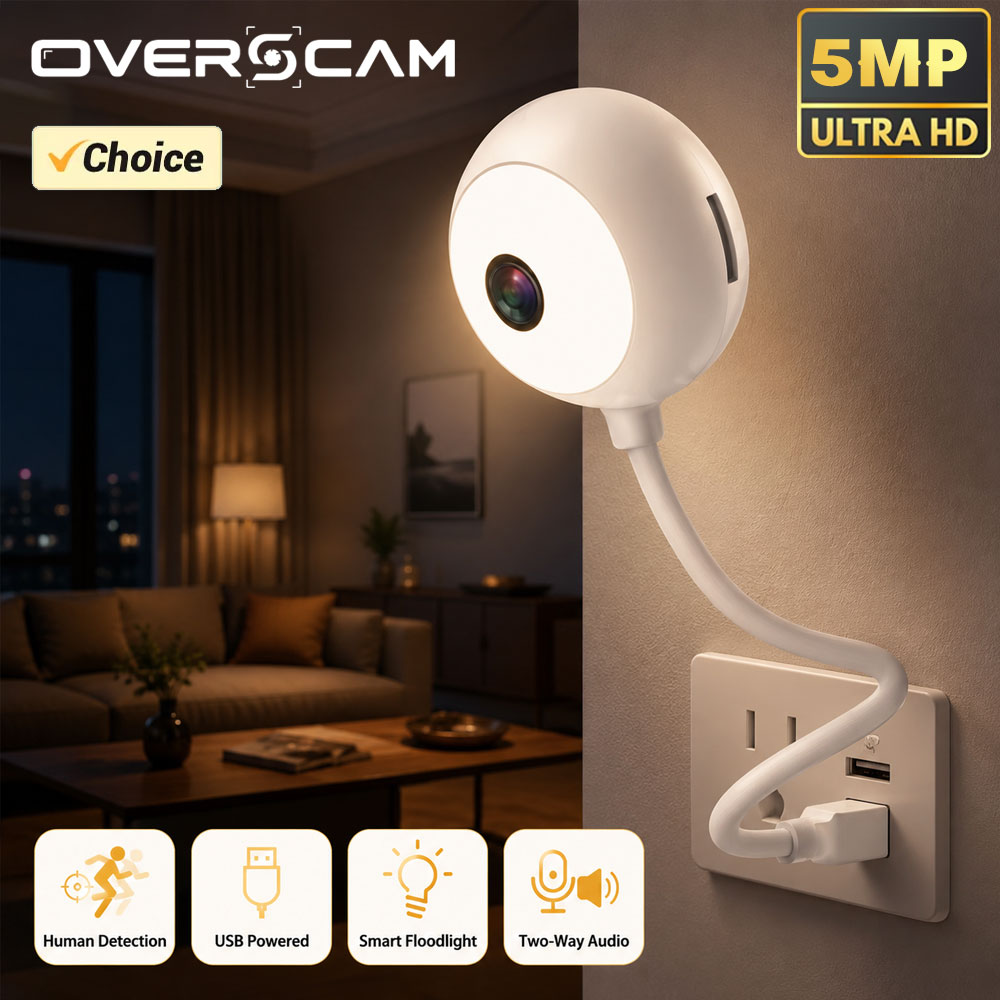 5MP Mini WiFi USB Plug In IP C - đánh giá và giá Home Security Flood Lights