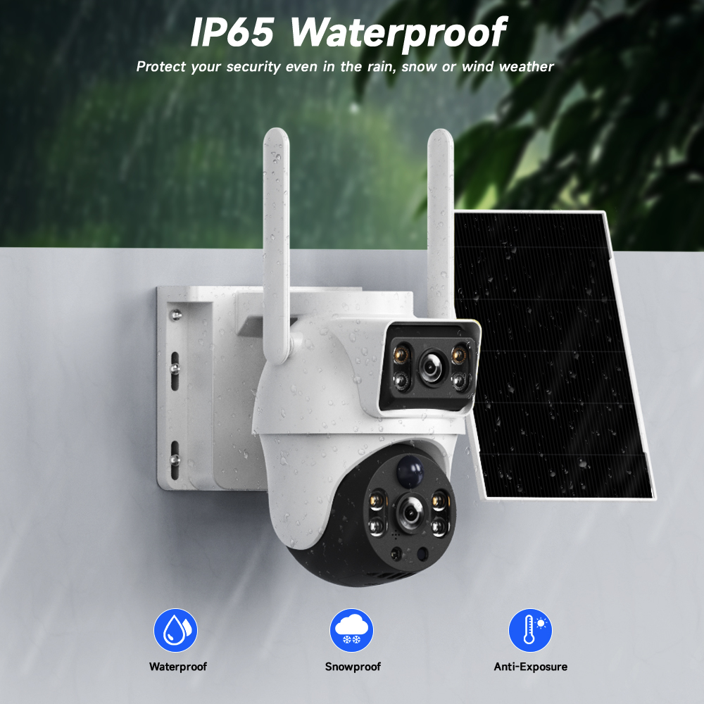 WiFi Solar Camera Dual Lenses  - đánh giá và giá Home Security Outdoor Cameras