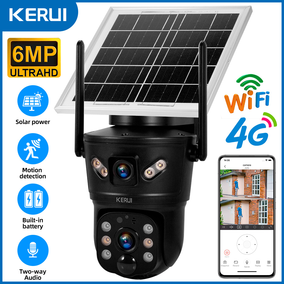 NO WIRES NEEDED! KERUI 6MP Sol - đánh giá và giá Home Security Outdoor Cameras